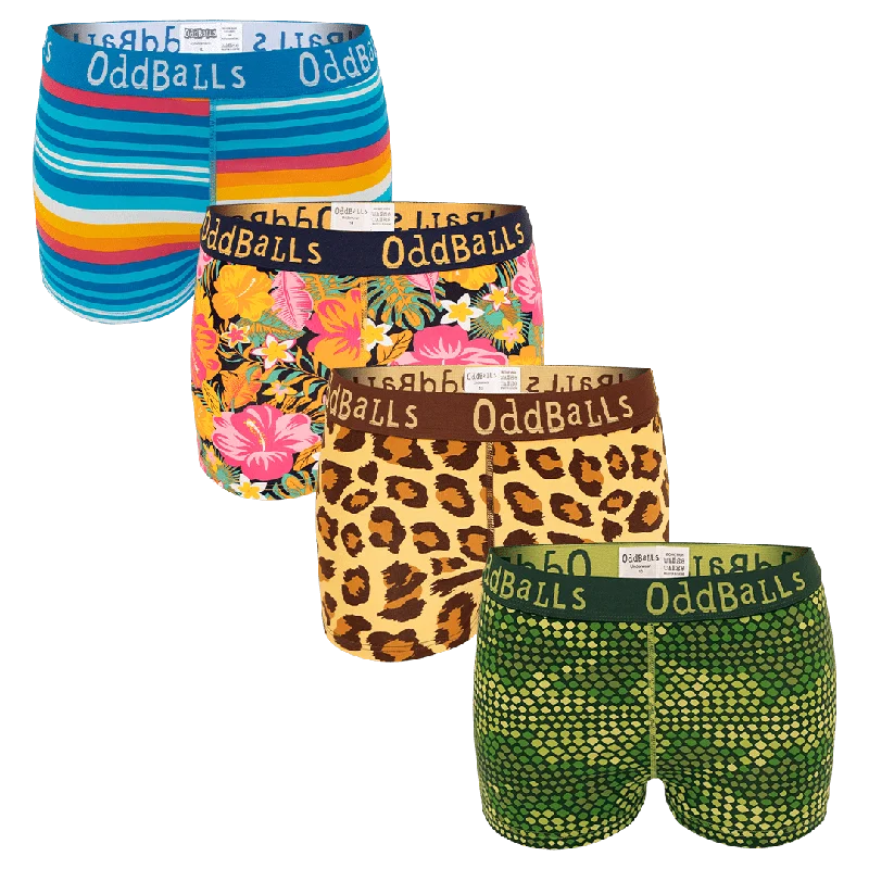Comfy Pants Safari Bundle - Ladies Boxer Shorts 4 Pack Bundle