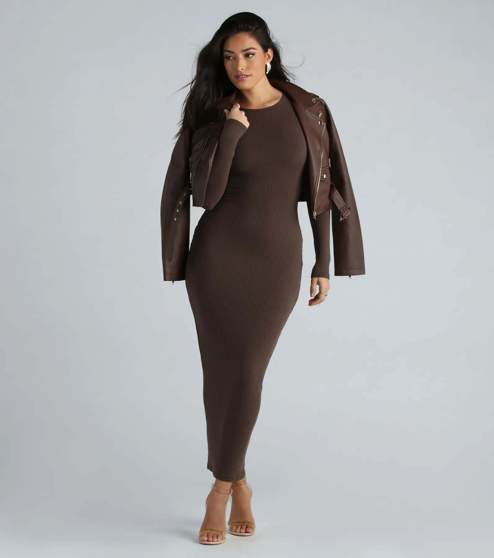 Fresh Wear Showstoppin' Staple Long Sleeve Maxi Dress