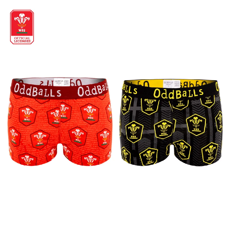 Exclusive Customization Welsh Rugby Union - Home & Alternate - Ladies Boxers 2 Pack Bundle