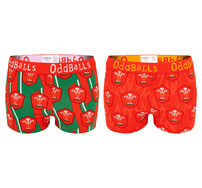 Romantic And Fresh Welsh Rugby Union Bundle - Ladies Boxer Shorts 2 Pack Bundle