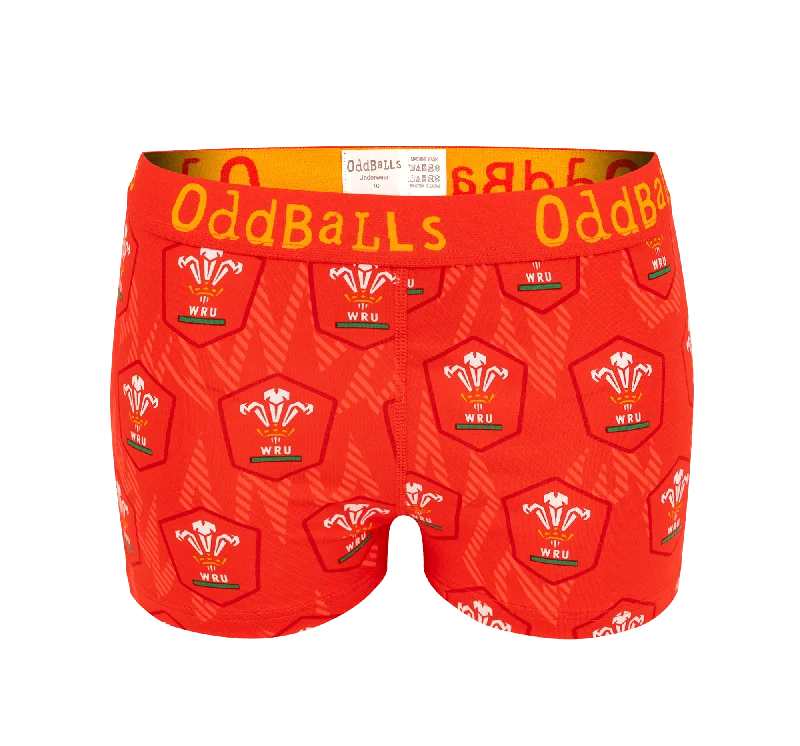 Exquisite Design Welsh Rugby Union Flames - Ladies Boxers